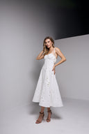 SOLEIL MIDI LINEN DRESS