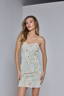 NICOLA BUSTIER DRESS IN MINT