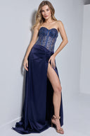GIOVANNA BUSTIER GOWN IN NAVY