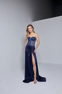 GIOVANNA BUSTIER GOWN IN NAVY