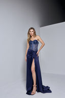 GIOVANNA BUSTIER GOWN IN NAVY