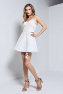 SOLENE MINI LINEN DRESS IN WHITE