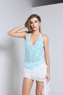 CALLISTA TOP - BABY BLUE