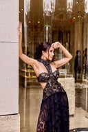 LIA LONG LACE IN BLACK