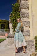 THE AURELIA DRESS IN SAGE PAISLEY