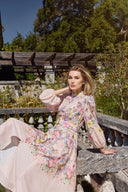 THE ISADORA DRESS IN BLUSH BOTANICA